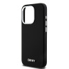 DKNY Apple iPhone 15 Pro hardcase Liquid Silicone Small Metal Logo MagSafe, zwart