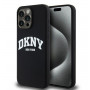 DKNY Apple iPhone 15 Pro Max hardcase Liquid Silicone White Printed Logo MagSafe, zwart