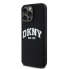 DKNY Apple iPhone 15 Pro Max hardcase Liquid Silicone White Printed Logo MagSafe, zwart