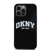 DKNY Apple iPhone 15 Pro Max hardcase Liquid Silicone White Printed Logo MagSafe, zwart