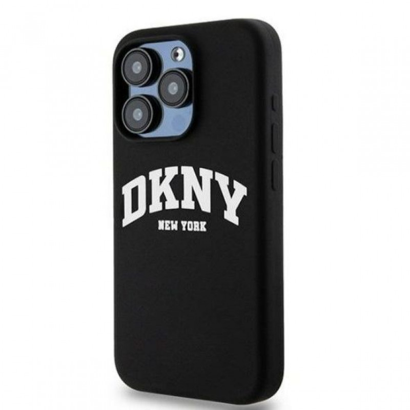 DKNY Apple iPhone 14 Pro hardcase Liquid Silicone wit bedrukt logo MagSafe, zwart