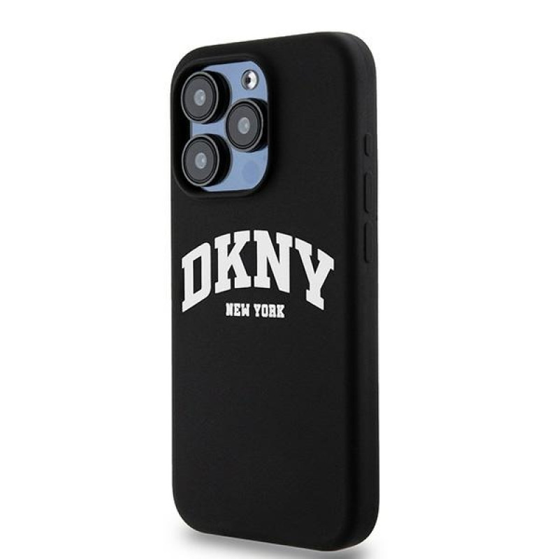 DKNY Apple iPhone 14 Pro hardcase Liquid Silicone wit bedrukt logo MagSafe, zwart