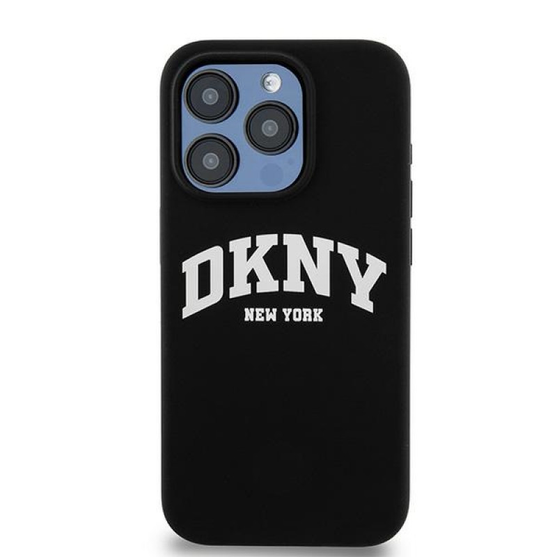 DKNY Apple iPhone 14 Pro hardcase Liquid Silicone wit bedrukt logo MagSafe, zwart