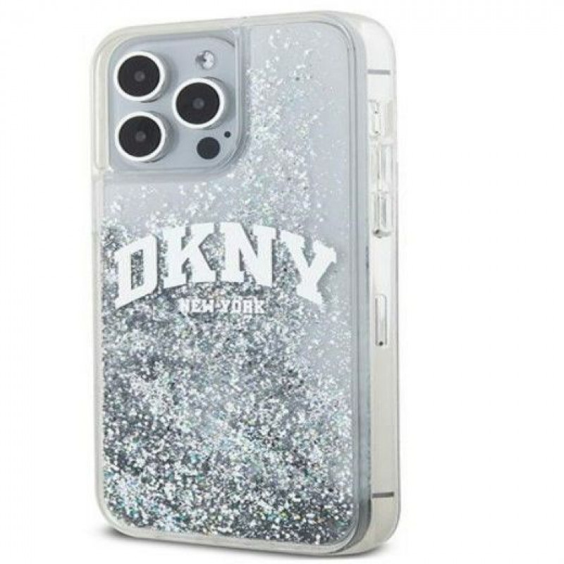 DKNY Apple iPhone 15 Pro Max hardcase hoesje Liquid Glitter Big Logo