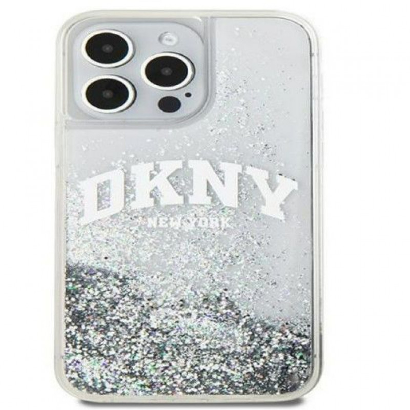 DKNY Apple iPhone 15 Pro Max hardcase hoesje Liquid Glitter Big Logo