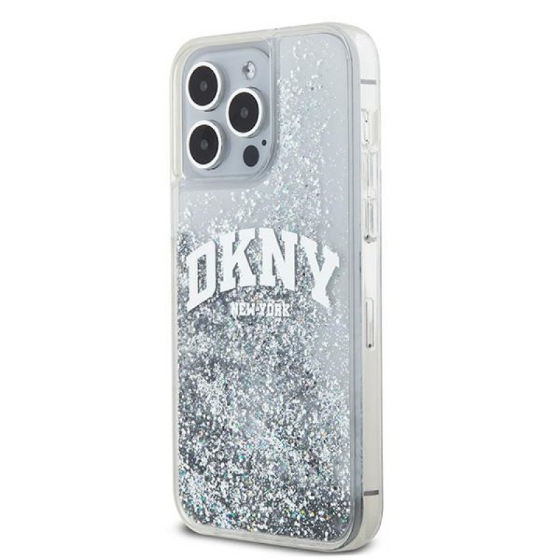 DKNY Apple iPhone 15 Pro Max hardcase hoesje Liquid Glitter Big Logo