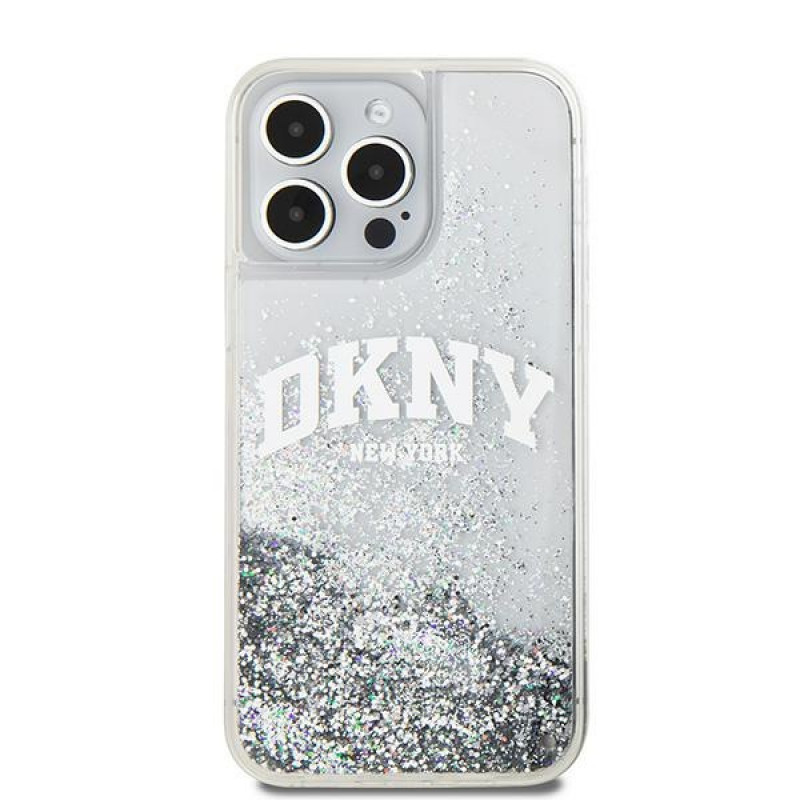 DKNY Apple iPhone 15 Pro Max hardcase hoesje Liquid Glitter Big Logo