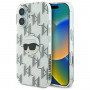 Karl Lagerfeld Apple iPhone 16 hardcase IML Karl Head Electroplated, transparant