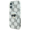 Karl Lagerfeld Apple iPhone 16 hardcase IML Karl Head Electroplated, transparant