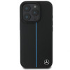 Mercedes MEHMP16L23RURBK Apple iPhone 16 Pro hardcase MB Blue Line Leather MagSafe, zwart