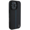 Mercedes MEHMP16L23RURBK Apple iPhone 16 Pro hardcase MB Blue Line Leather MagSafe, zwart