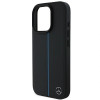 Mercedes MEHMP16L23RURBK Apple iPhone 16 Pro hardcase MB Blue Line Leather MagSafe, zwart