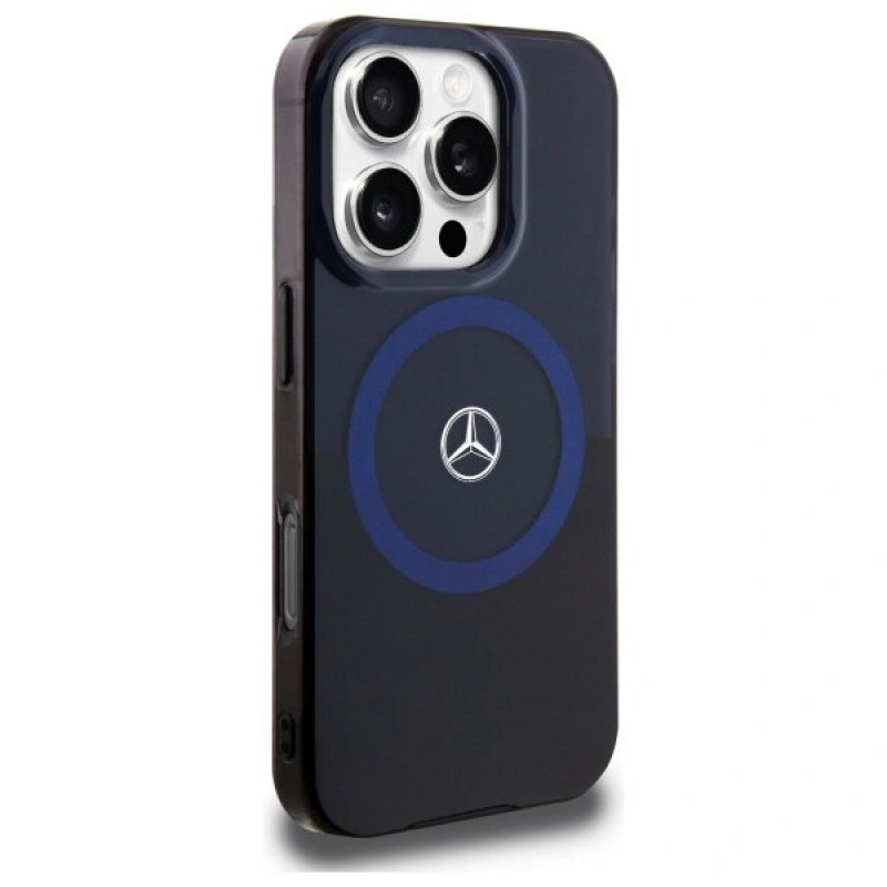 Mercedes MEHMP16X23HBIKV Apple iPhone 16 Pro Max hardcase MB Double Layer BiColor MagSafe, zwart blauw