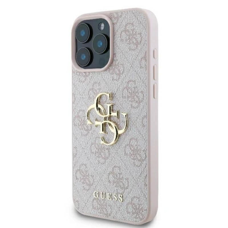 Guess GUHCP16X4GMGPI 4G Big Metal Logo hardcase voor Apple iPhone 16 Pro Max 6,9", roze