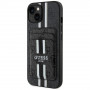 Guess 4G Stripes MagSafe Wallet Case voor Apple iPhone 15, zwart