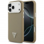 Guess Grained Triangle Logo MagSafe hard case voor Apple iPhone 17 Pro Max, bruin