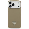 Guess Grained Triangle Logo MagSafe hard case voor Apple iPhone 17 Pro Max, bruin
