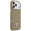 Guess Grained Triangle Logo MagSafe hard case voor Apple iPhone 17 Pro Max, bruin