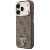 Guess 4G PU Triangle Logo & Stand Camera MagSafe-hoesje voor Apple iPhone 18 Pro Max / 17 Pro Max, bruin