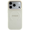 Guess Saffiano Peony & Ring MagSafe-hoesje voor Apple iPhone 18 Pro / 17 Pro, beige