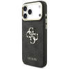 Guess 4G Big 4G Classic Logo Big Strap Metal Buttons hoesje met band voor Apple iPhone 18 Pro Max / 17 Pro Max, zwart