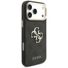 Guess 4G Big 4G Classic Logo Big Strap Metal Buttons hoesje met band voor Apple iPhone 18 Pro Max / 17 Pro Max, zwart