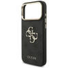 Guess 4G Big 4G Classic Logo Big Strap Metal Buttons hoesje met band voor Apple iPhone 18 Pro Max / 17 Pro Max, zwart