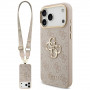 Guess 4G Big 4G Classic Logo Big Strap Metal Buttons hoesje met band voor Apple iPhone 18 Pro Max / 17 Pro Max, roze