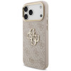 Guess 4G Big 4G Classic Logo Big Strap Metal Buttons hoesje met band voor Apple iPhone 18 Pro Max / 17 Pro Max, roze