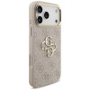 Guess 4G Big 4G Classic Logo Big Strap Metal Buttons hoesje met band voor Apple iPhone 18 Pro Max / 17 Pro Max, roze