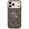 Guess 4G Big 4G Classic Logo Big Strap Metal Buttons-hoesje met band voor Apple iPhone 18 Pro Max / 17 Pro Max, bruin