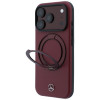 Mercedes-Benz Leren hoesje met ringstandaard MagSafe voor Apple iPhone 18 Pro / 17 Pro, bordeaux