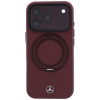 Mercedes-Benz Leren hoesje met ringstandaard MagSafe voor Apple iPhone 18 Pro Max / 17 Pro Max, bordeauxrood