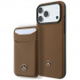 Mercedes-Benz Grill Pattern Leather MagSafe-hoesje en kaartportemonnee-set voor Apple iPhone 18 Pro Max / 17 Pro Max, camel