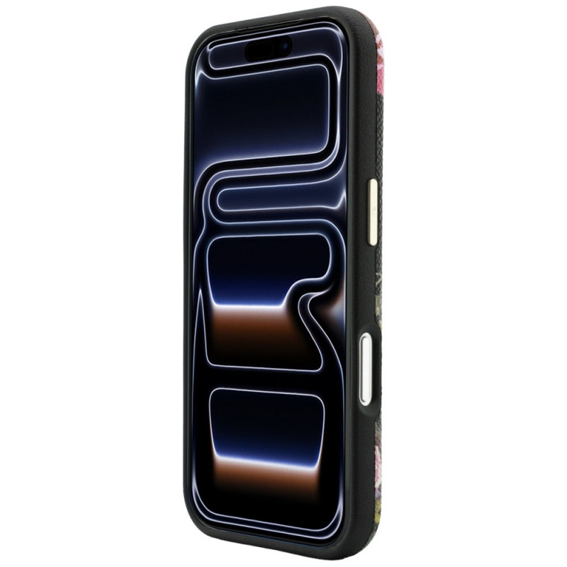 Guess Blossom Roses Print MagSafe-hoesje voor Apple iPhone 18 Pro Max / 17 Pro Max, zwart