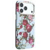 Guess GUE6026 Blossom Roses Print MagSafe-hoesje voor Apple iPhone 18 Pro / 17 Pro, blauw