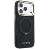 Guess Ring Stand 360 Grained Classic Logo MagSafe-hoesje voor Apple iPhone 18 Pro / 17 Pro, zwart