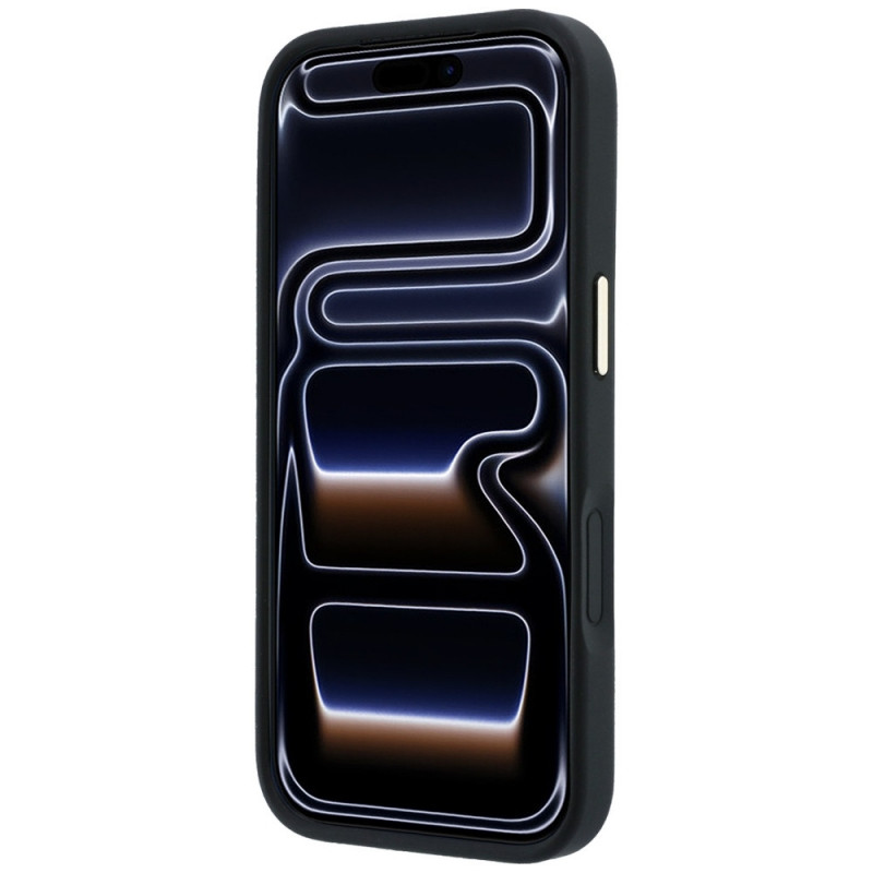 Guess Ring Stand 360 Grained Classic Logo MagSafe-hoesje voor Apple iPhone 18 Pro / 17 Pro, zwart