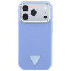 Guess Grained Triangle Logo MagSafe-hardcase voor Apple iPhone 18 Pro / 17 Pro, blauw
