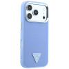 Guess Grained Triangle Logo MagSafe-hardcase voor Apple iPhone 18 Pro / 17 Pro, blauw
