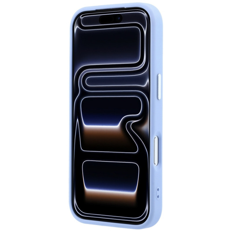 Guess Grained Triangle Logo MagSafe-hardcase voor Apple iPhone 18 Pro / 17 Pro, blauw