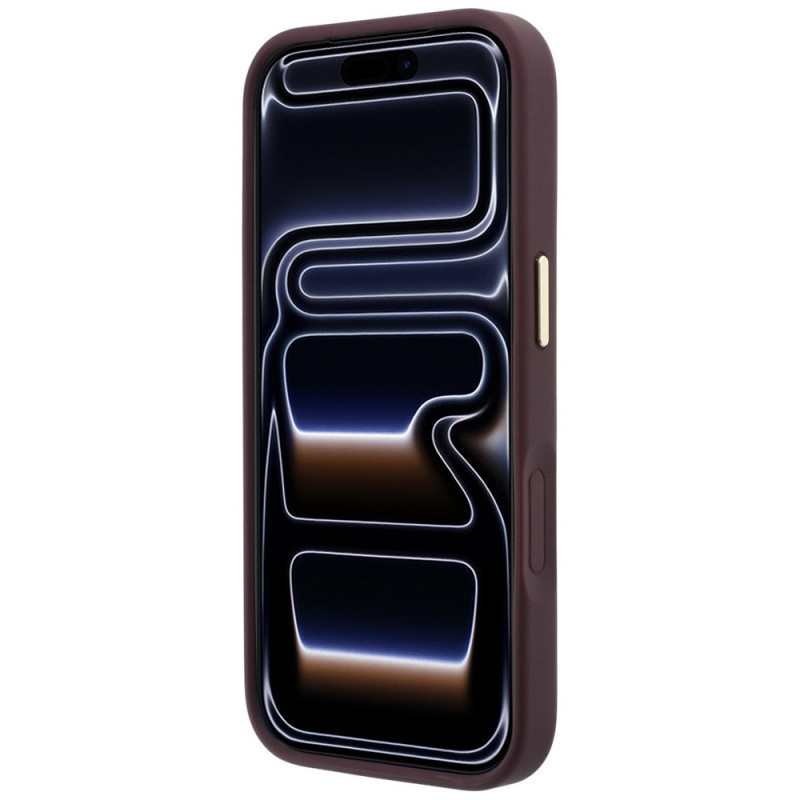 Guess Ring Stand 360 Grained Classic Logo MagSafe-hoesje voor Apple iPhone 18 Pro / 17 Pro, bordeaux
