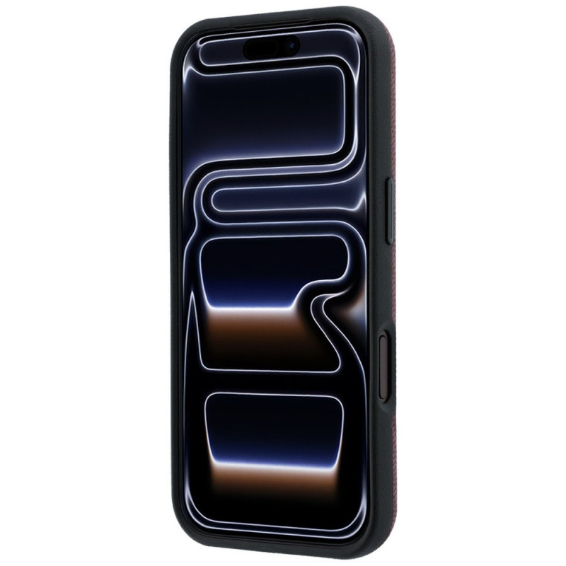 Mercedes-Benz Case Grill Pattern en kaarthouder van leer MagSafe voor Apple iPhone 18 Pro Max / 17 Pro Max, zwart