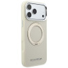 Karl Lagerfeld Ring Stand 360 Saffiano Classic Logo MagSafe-hoesje voor Apple iPhone 18 Pro / 17 Pro, beige