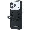 Karl Lagerfeld Ring Stand 360 Saffiano Classic Logo MagSafe-hoesje voor Apple iPhone 18 Pro Max / 17 Pro Max, zwart (KF003180)