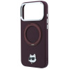 Karl Lagerfeld met Ring Stand 360 Choupette Head Pin MagSafe-hoesje voor Apple iPhone 18 Pro / 17 Pro, bordeauxrood (KLD22763)