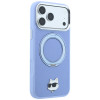 Karl Lagerfeld met Ring Stand 360 Choupette Head Pin MagSafe-hoesje voor Apple iPhone 18 Pro Max / 17 Pro Max, lichtblauw (KF003220)