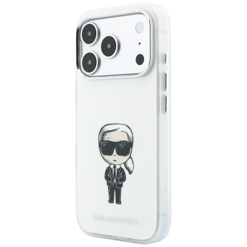 Karl Lagerfeld IML Ikonik Sketch Print MagSafe-hoesje voor Apple iPhone 18 Pro Max / 17 Pro Max, beige (KLD22794)