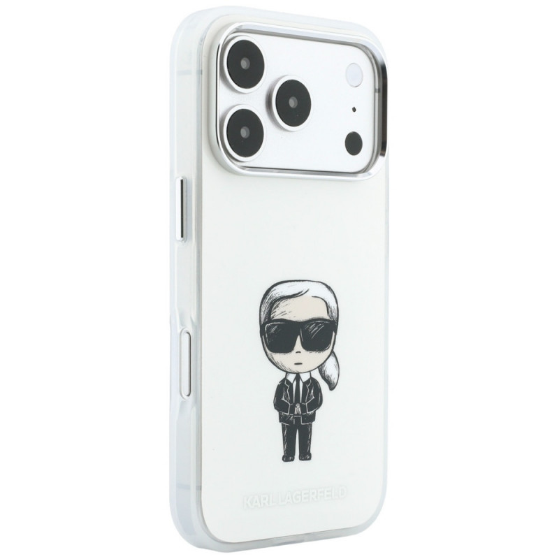 Karl Lagerfeld IML Ikonik Sketch Print MagSafe-hoesje voor Apple iPhone 18 Pro Max / 17 Pro Max, beige (KLD22794)