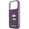 Karl Lagerfeld IML Ikonik Sketch Print MagSafe-hoesje voor Apple iPhone 18 Pro / 17 Pro, bordeauxrood